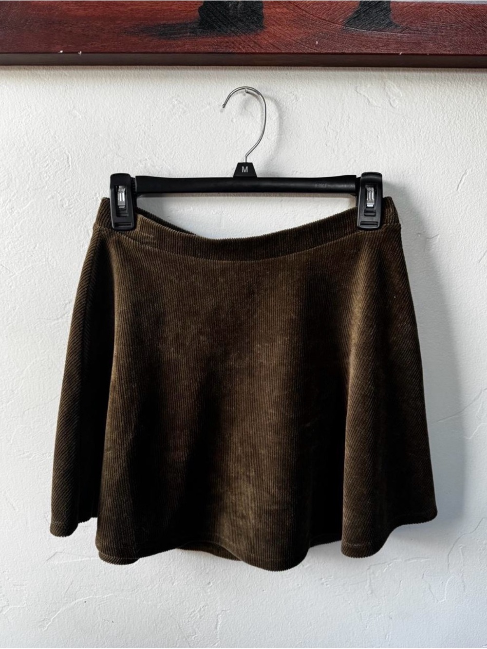 Forever 21 Brown Corduroy Flared A-Line Skirt